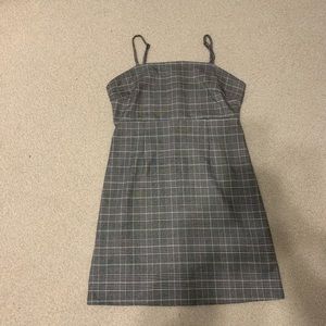 grey plaid dress
